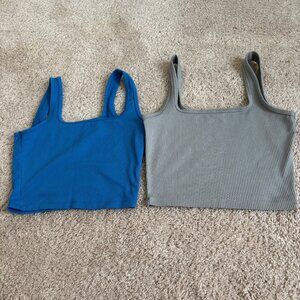 Holister Size Women’s Small Square‎ Neck Ribbed Tank Tops Set of 2